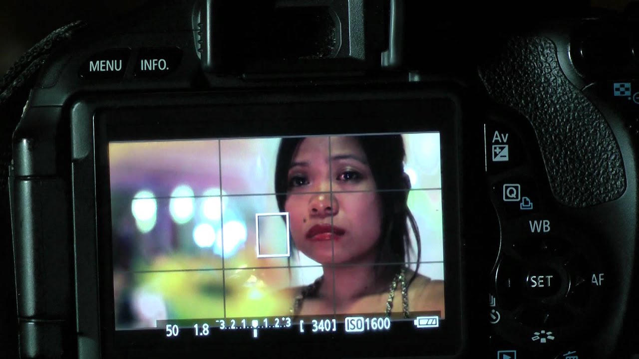 canon T3i 600D shooting at night with no video lights