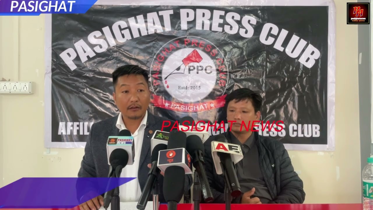 Press briefing coverage of AAYA regarding illegal excavation in the Poba Reserve Forest area.