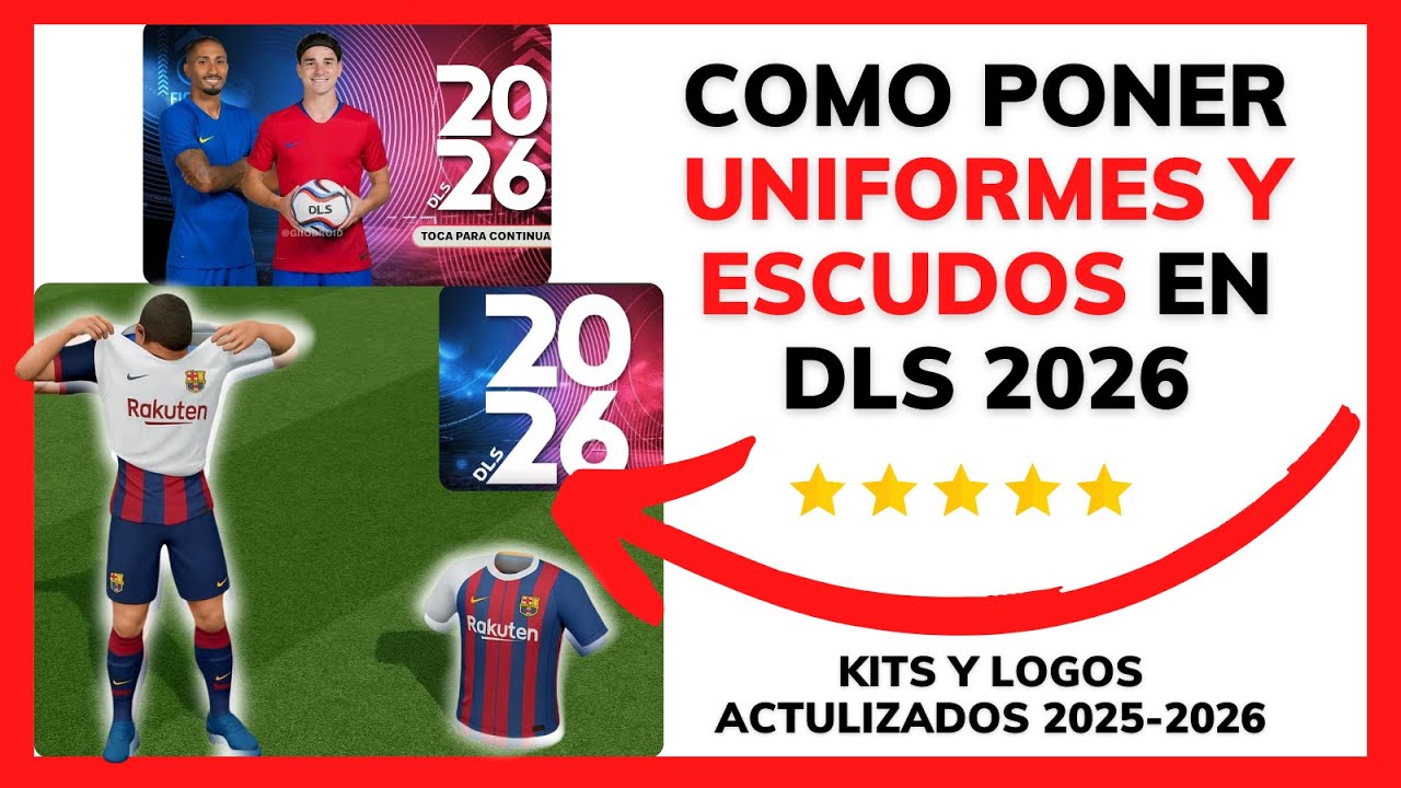😱😊COMO PONER KITS Y LOGOS EN DREAM LEAGUE SOCCER 2026😉
