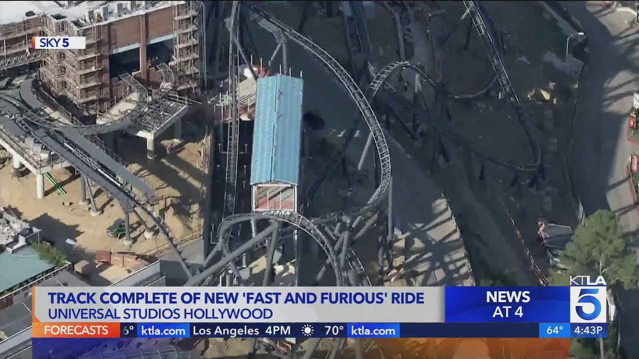 Universal Studios Hollywood finishes track for new Fast and Furious roller coaster