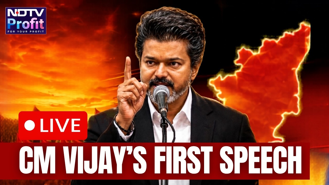WATCH LIVE: C. Joseph Vijay's First Speech As Tamil Nadu CM | Crowd Erupts During Historic Address