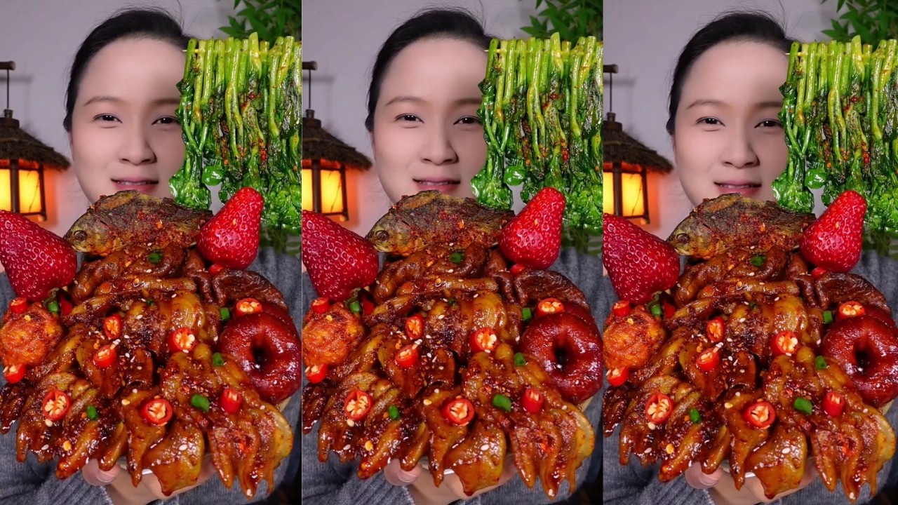Let’s Eat with Sister Enjoy Eating Braised Chicken and Spicy Duck Feet Eating Show Really Delicious!