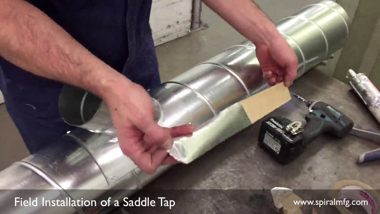 Field Installation of a Saddle Tap onto Spiral Pipe | Spiral Manufacturing,Inc.