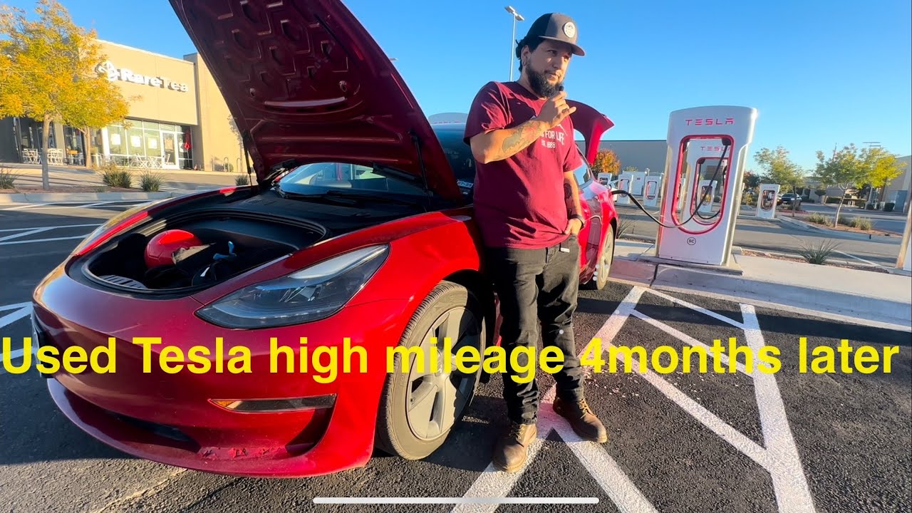 80k miles Used Carvana red Tesla high mileage 2023 4 months later