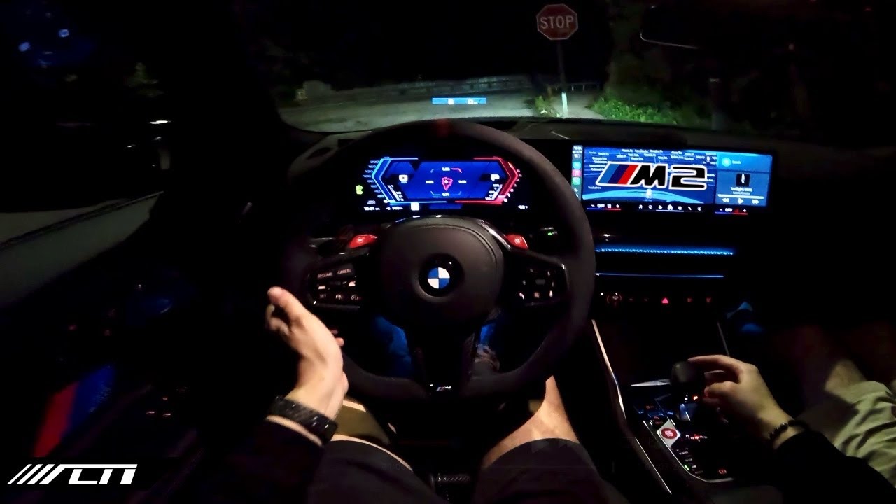 2025 BMW M2 POV Night Drive /// New Ambient Lighting!