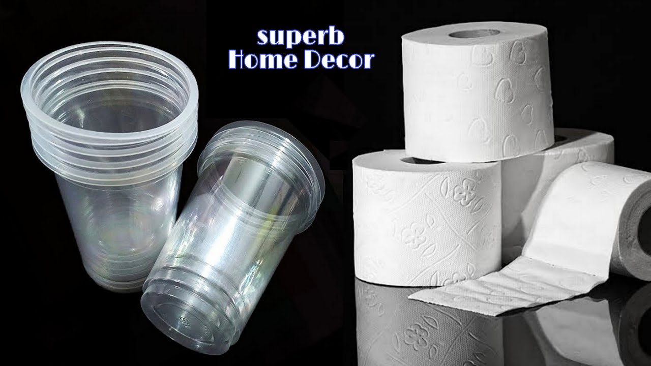 3 Superb Home Decor Ideas using Plastic Glass and Tissue paper - DIY Crafts for Home Decor