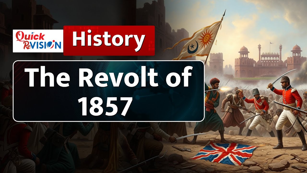 Quick ReVISION: Revolt of 1857  | India's First War of Independence | Modern History for UPSC