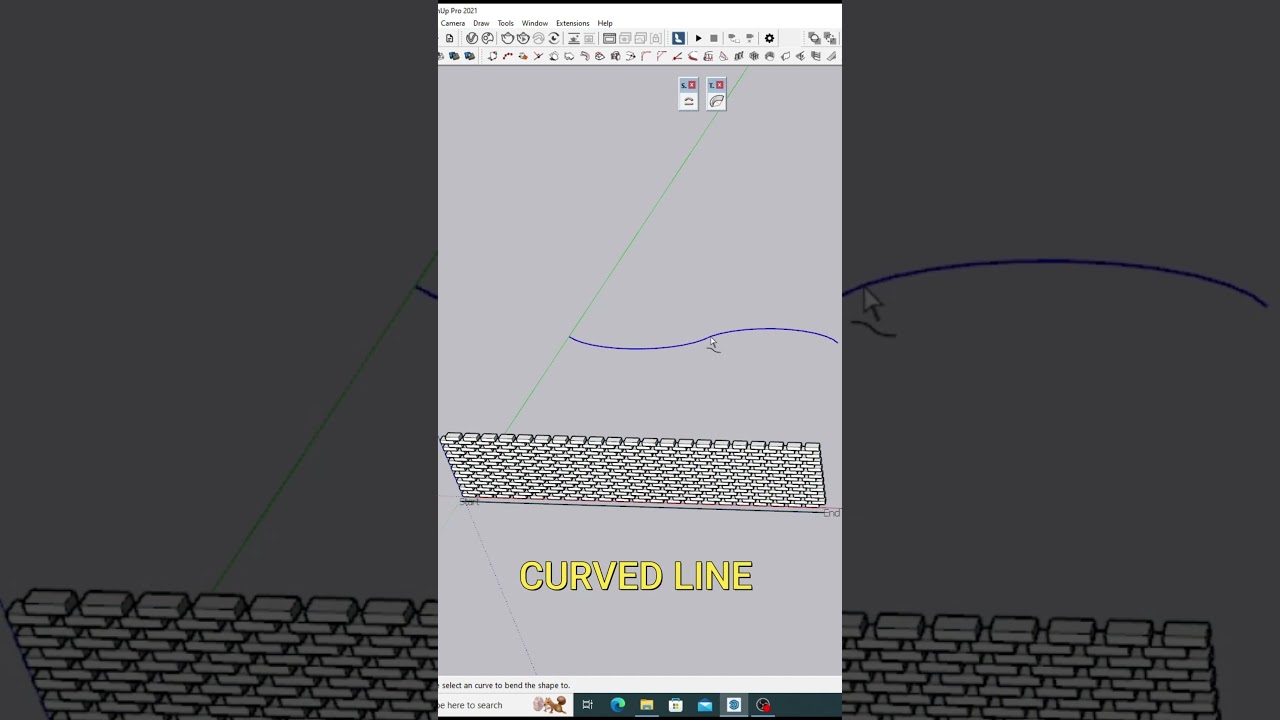 CURVED WALL USING SHAPE BENDER #sketchup #shapebender  #vray #vrayrender #photoshop