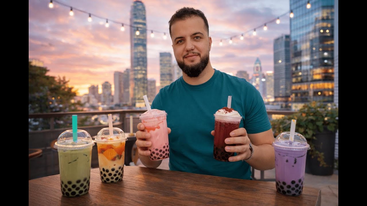 Testez mai multe tipuri de BUBBLE TEA-uri