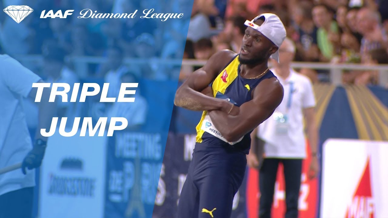 Will Claye launches himself over 18 meters in the Paris Triple Jump - IAAF Diamond League 2019