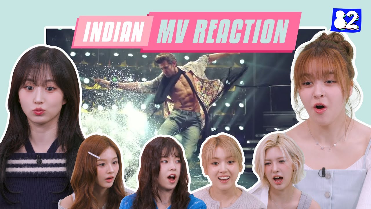 (CC) NMIXX реагируют на культовые индийские клипы | Indian MV Reaction | Gulabi Sadi, Bang Bang...
