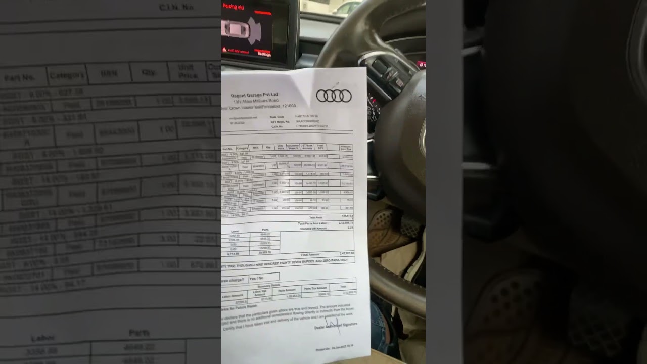Audi A6 is priced at 2.50 lac || service cost||