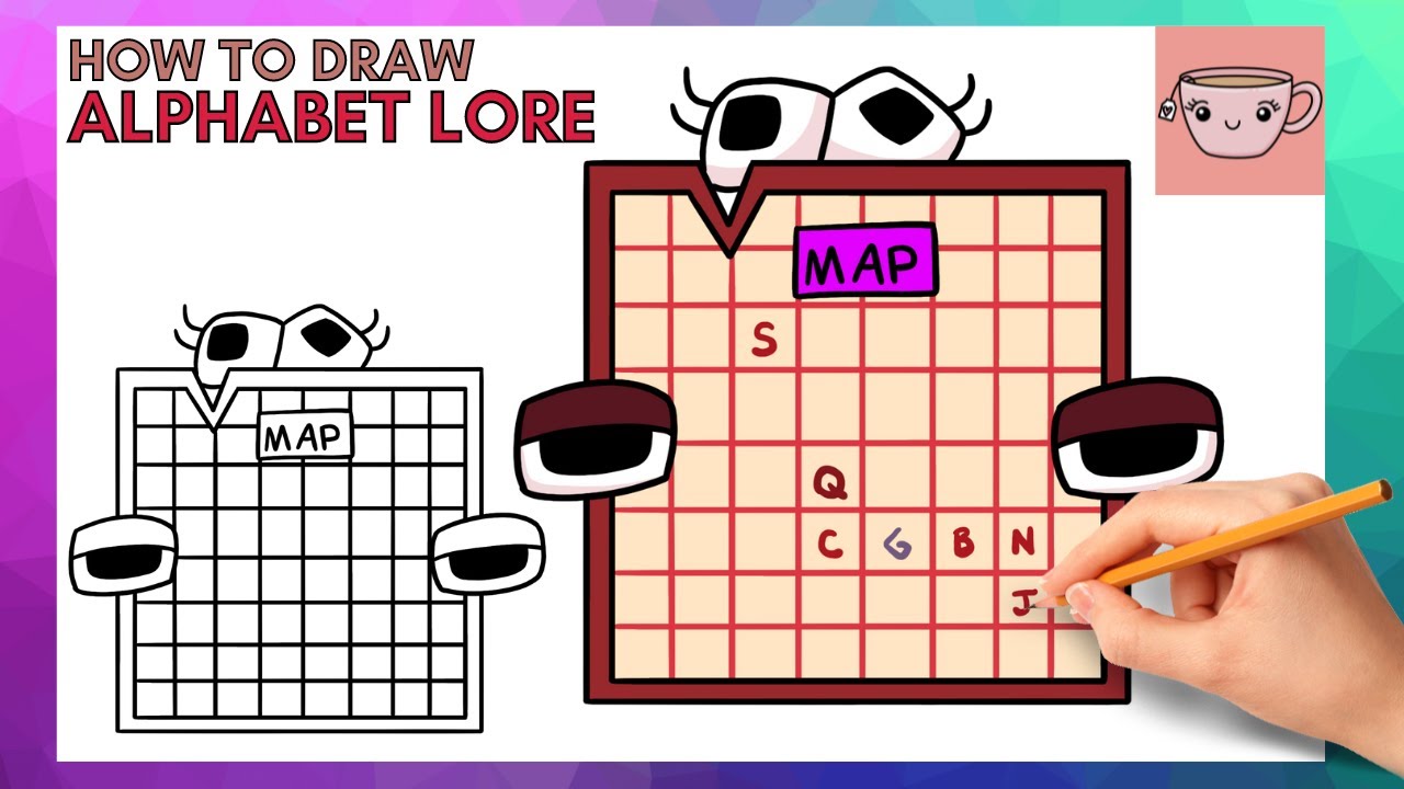 How To Draw Alphabet Lore - MAP | Easy Step By Step Drawing Tutorial