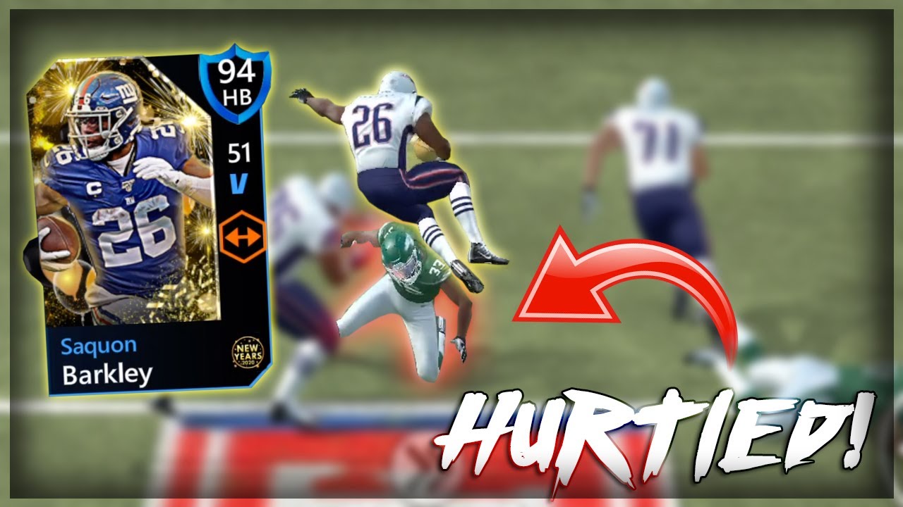 Madden Mobile 20 FULL New Years Offensive Line Up Gameplay!! HE HURDLED HIM!!