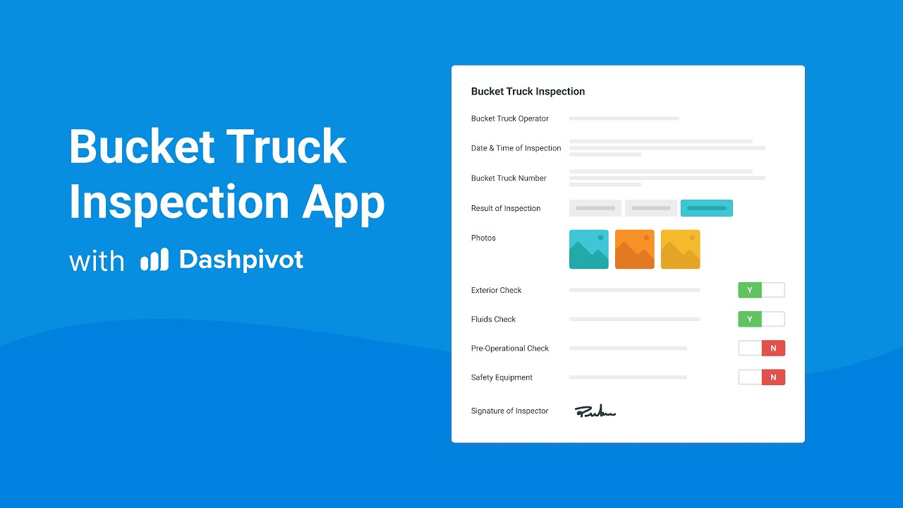 Оформление и отслеживание проверок автовышек с помощью Dashpivot
