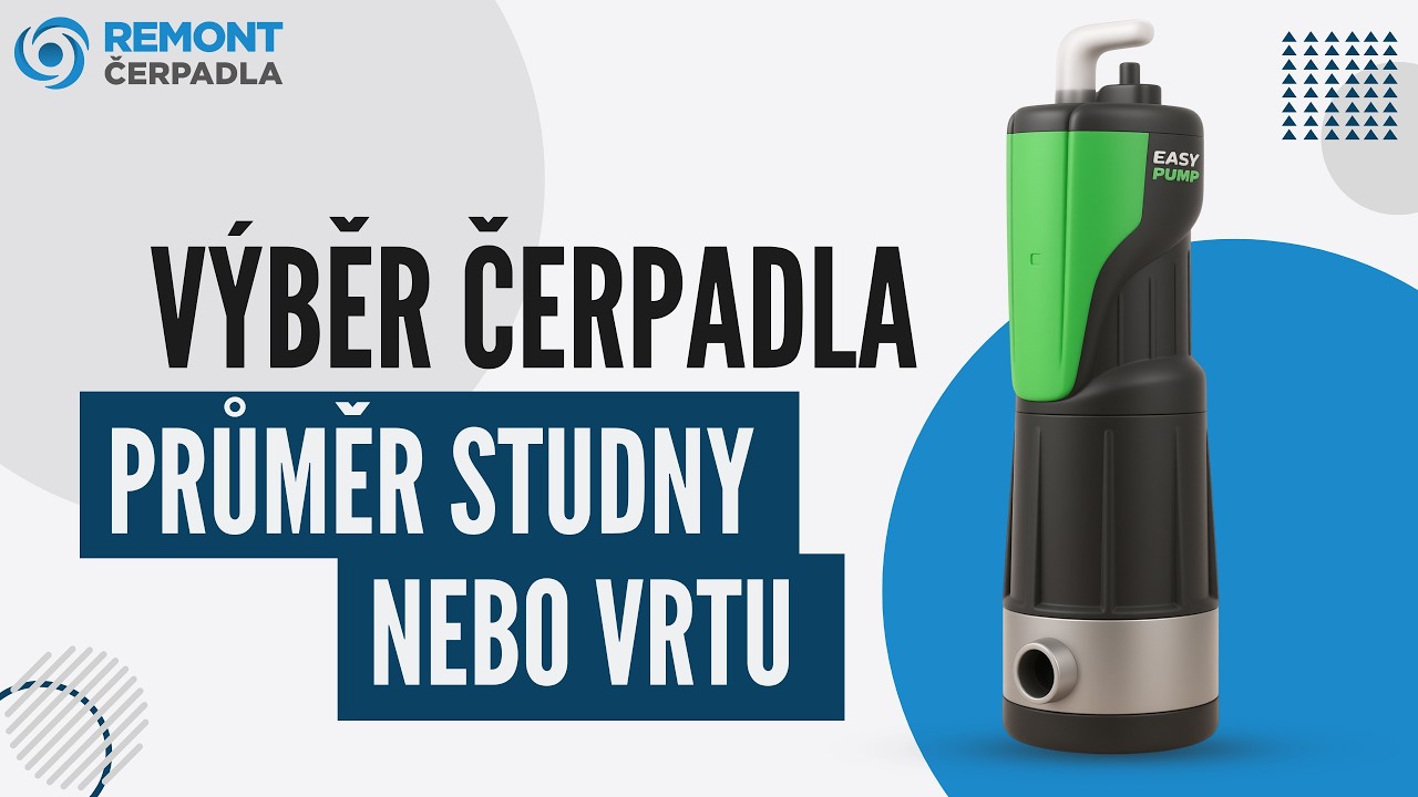 VÝBĚR ČERPADLA - PRŮMĚR STUDNY nebo VRTU