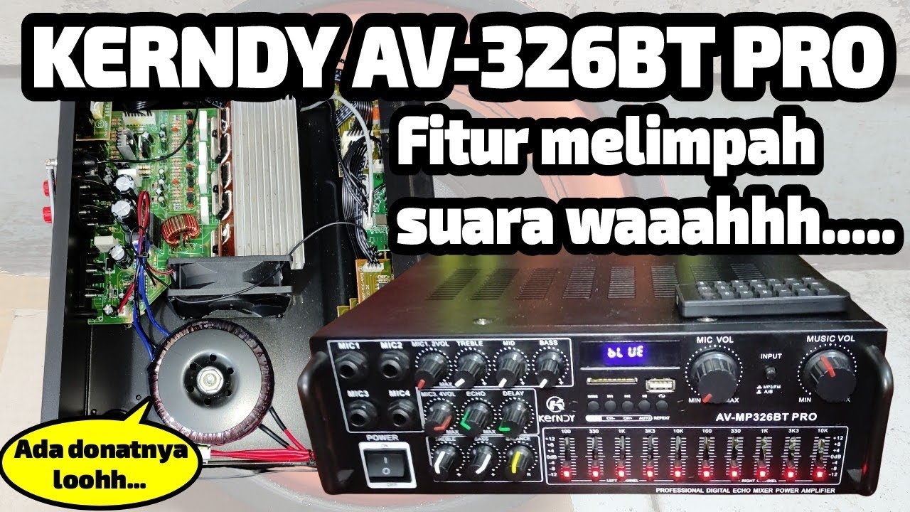 Review Amplifier KERNDY AV-326BT suara mantap fitur melimpah