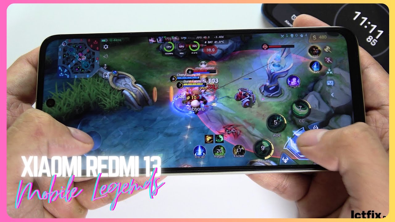 Xiaomi Redmi 13 Mobile Legends Gaming test MLBB | Helio G91 Ultra, 90Hz Display