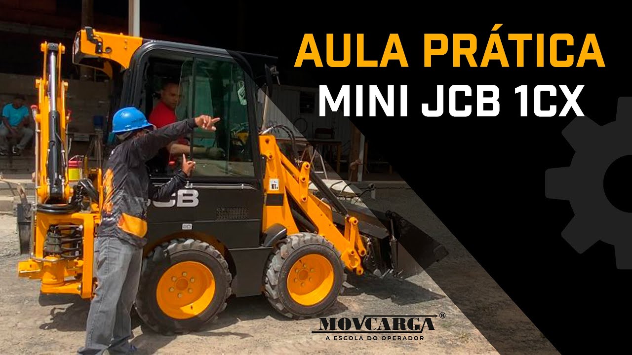 Como Operar Mini Retroescavadeira JCB 1CX I Inspeção I Funções I Controles