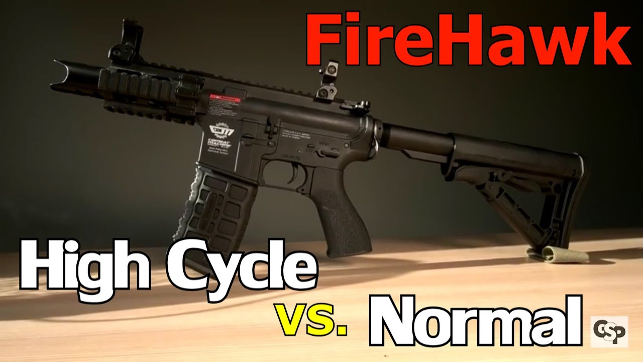 G&G FIREHAWK High Cycle VS Normal Airsoft Review (4k/DE)