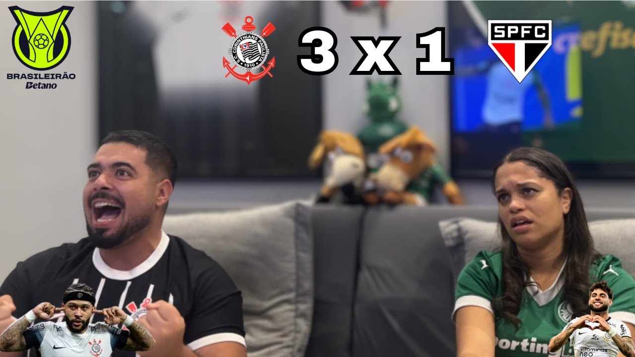 REACT REA&Ccedil;&Otilde;ES CORINTHIANS x SAO PAULO | Casal Rivalidade