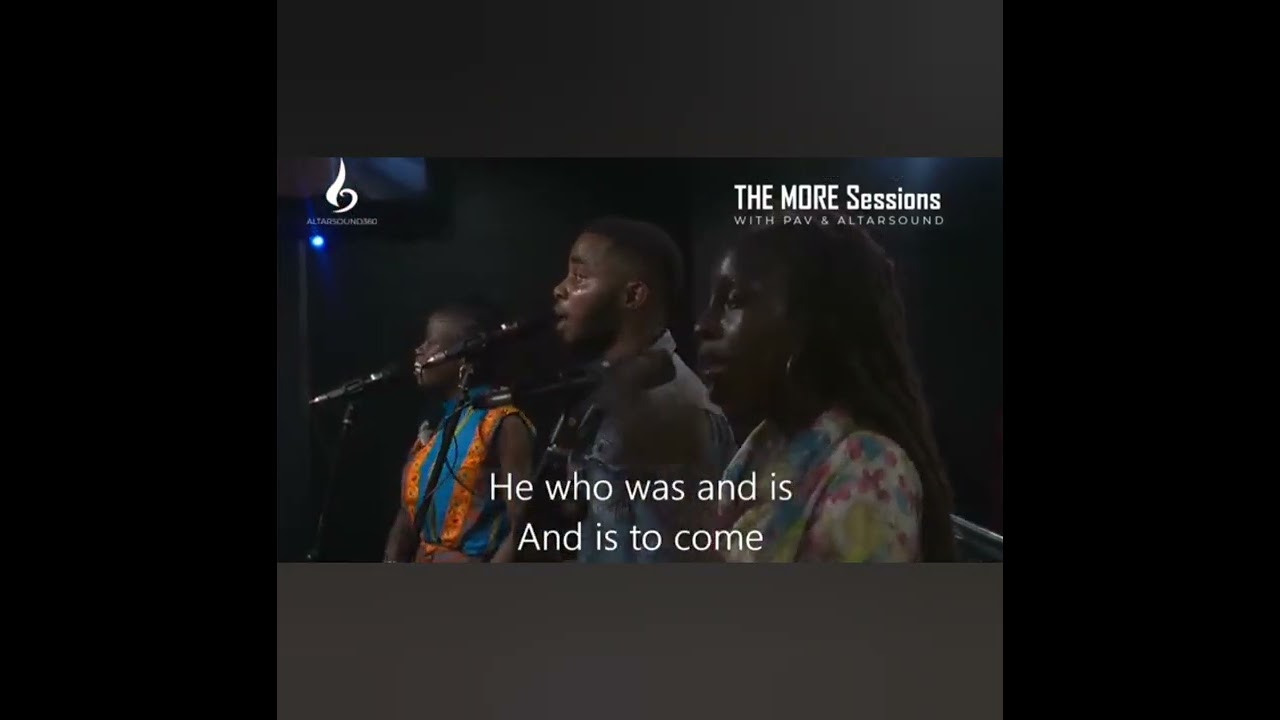 Worshiping together with saved souls, singing HOLY all to the audience of ONE GOD.