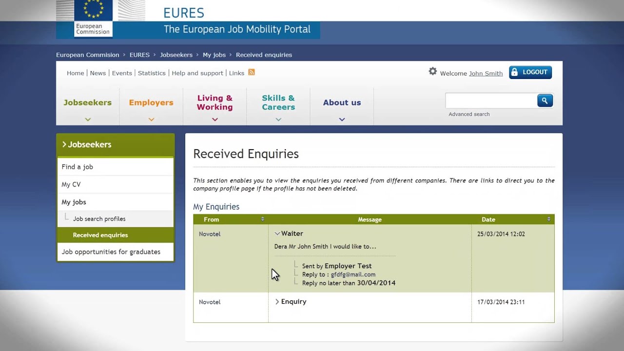 How to use the EURES Portal - for job seekers