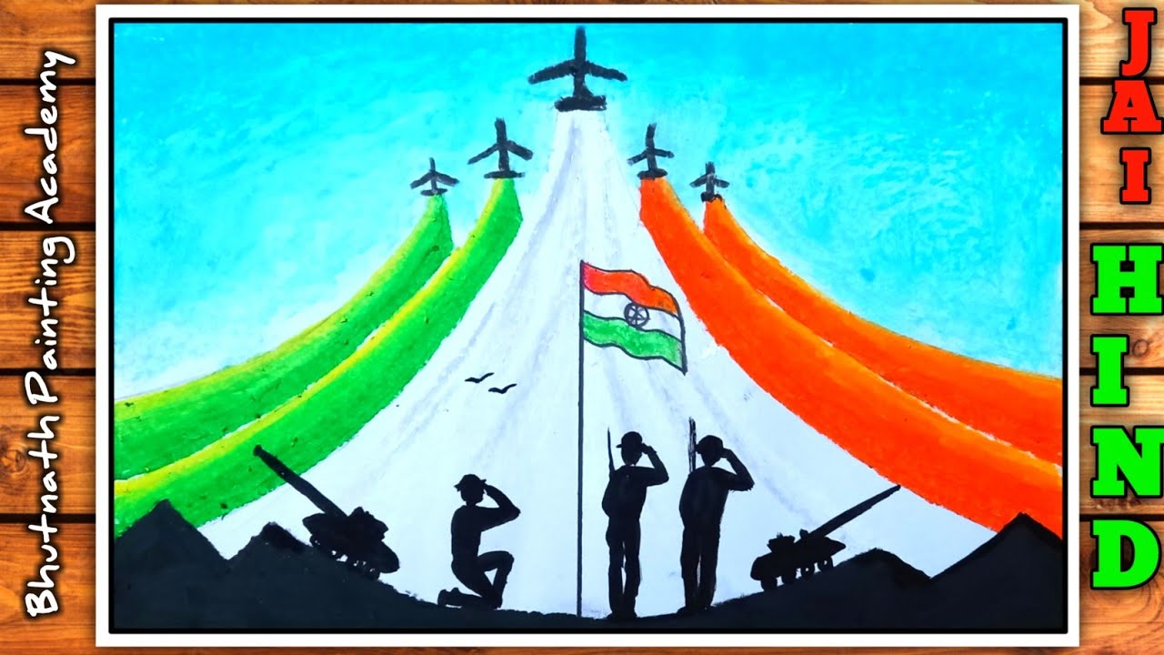 independence day drawing easy and beautiful||Indian army drawing