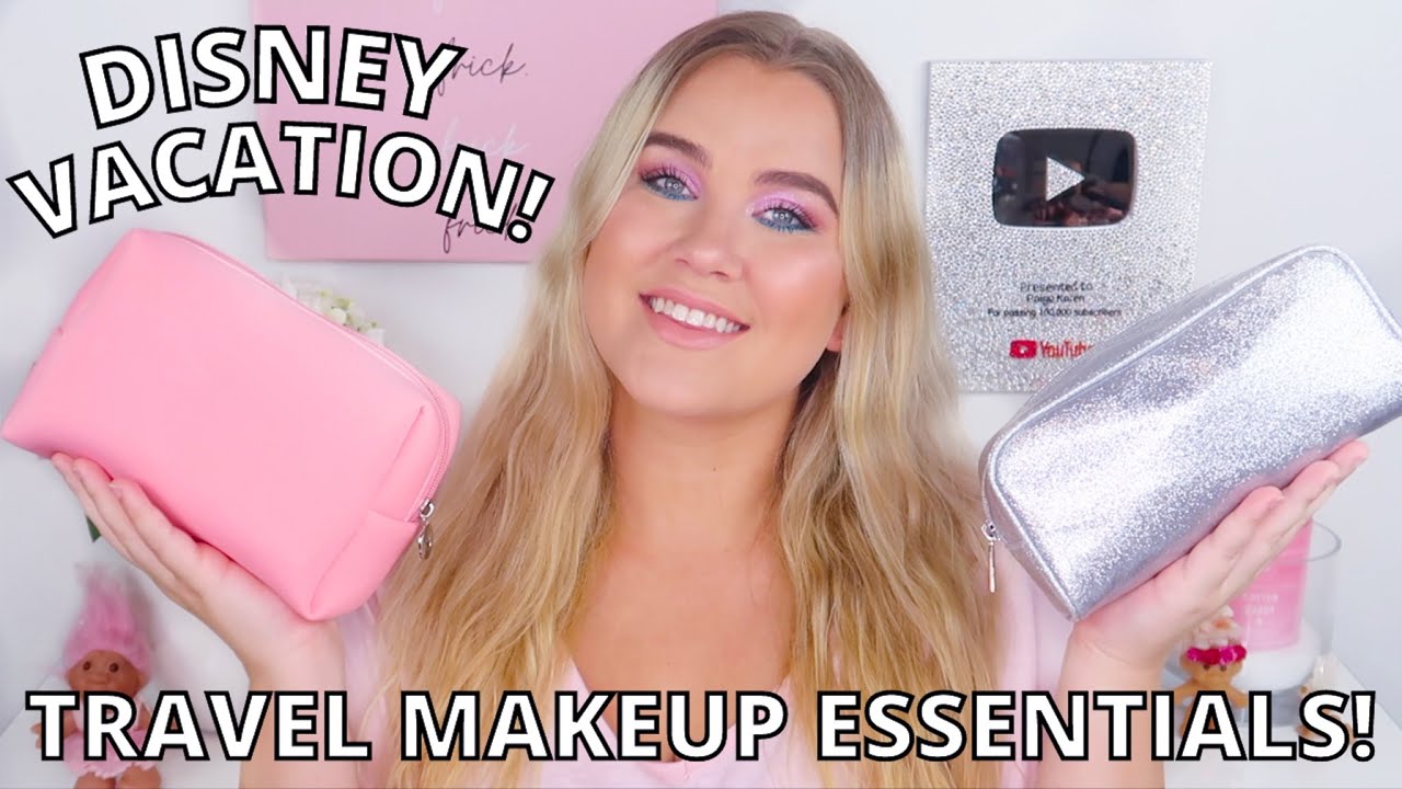 WHAT'S IN MY TRAVEL MAKEUP BAG?! - TRAVEL MAKEUP ESSENTIALS! | Paige Koren