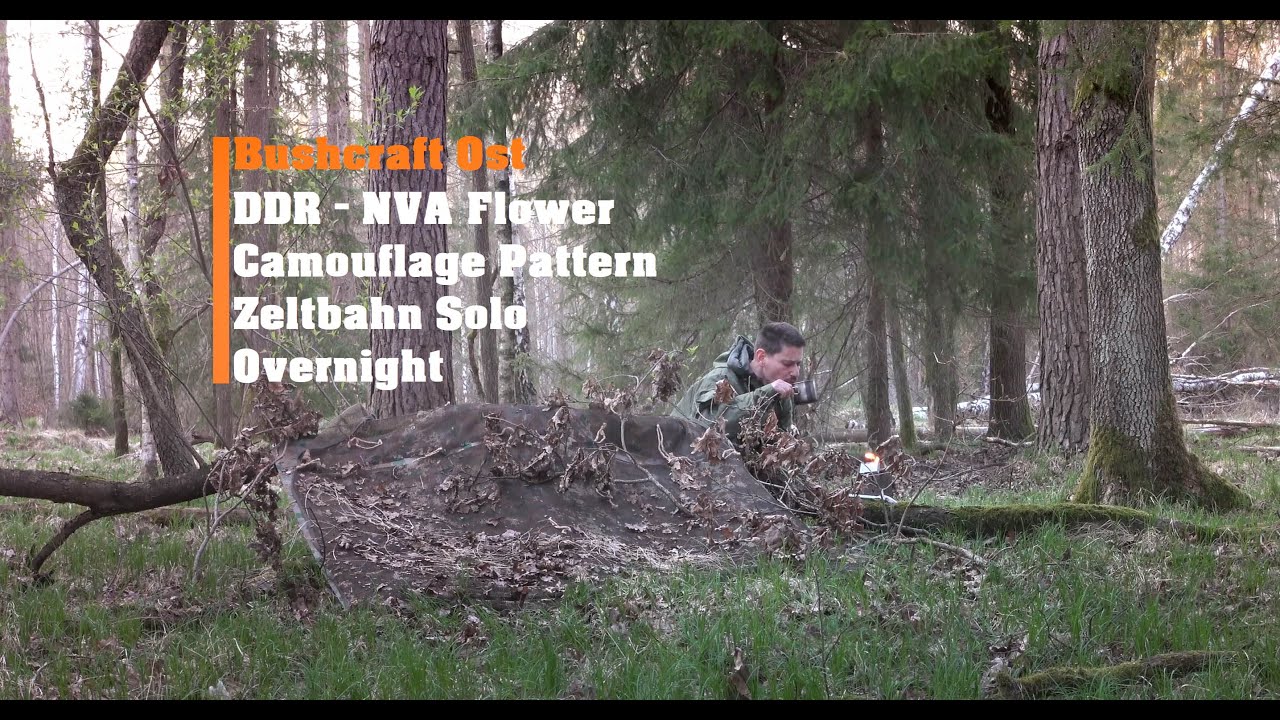 DDR - NVA Flower Camouflage Pattern Zeltbahn Solo Overnight -ASMR-
