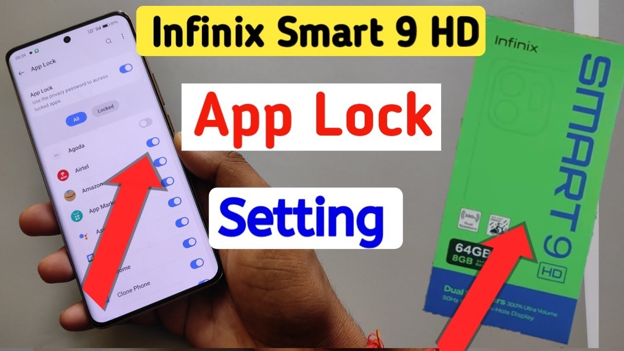 How to lock apps in Infinix smart 9 hd / Infinix smart 9 hd me app lock kaise kare/app lock setting