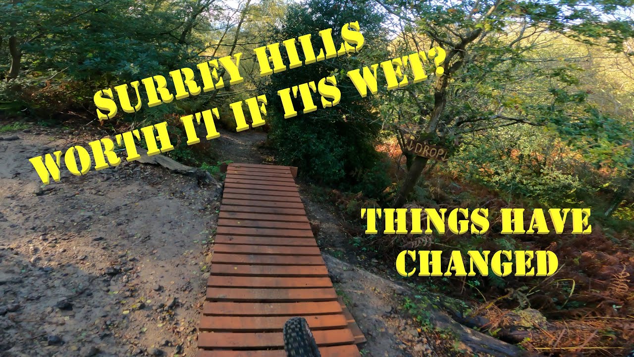 Peaslake, Surrey Hills MTB new trail features in the wet, worth it? Damn straight.