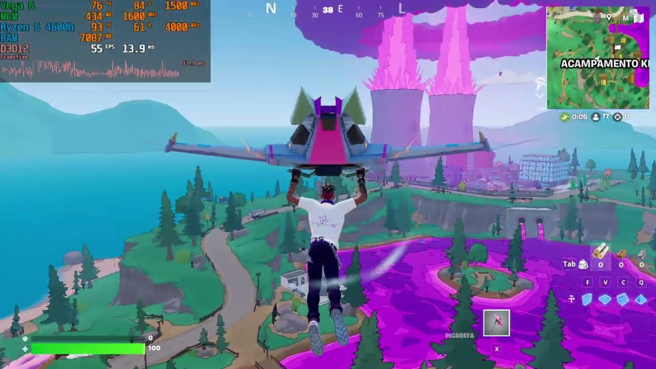 Fortnite - Asus Vivobook 15 Ryzen 5 4600h + Vega 6