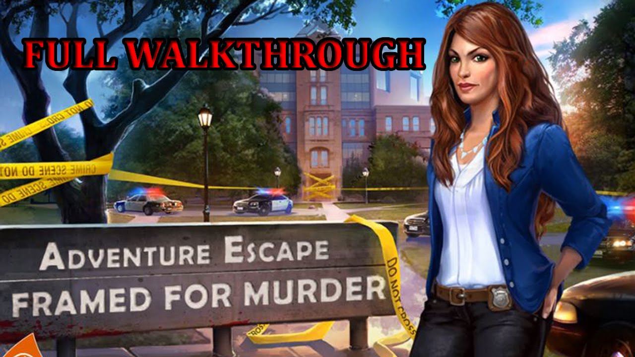 ADVENTURE ESCAPE Framed for Murder Full Walkthrough