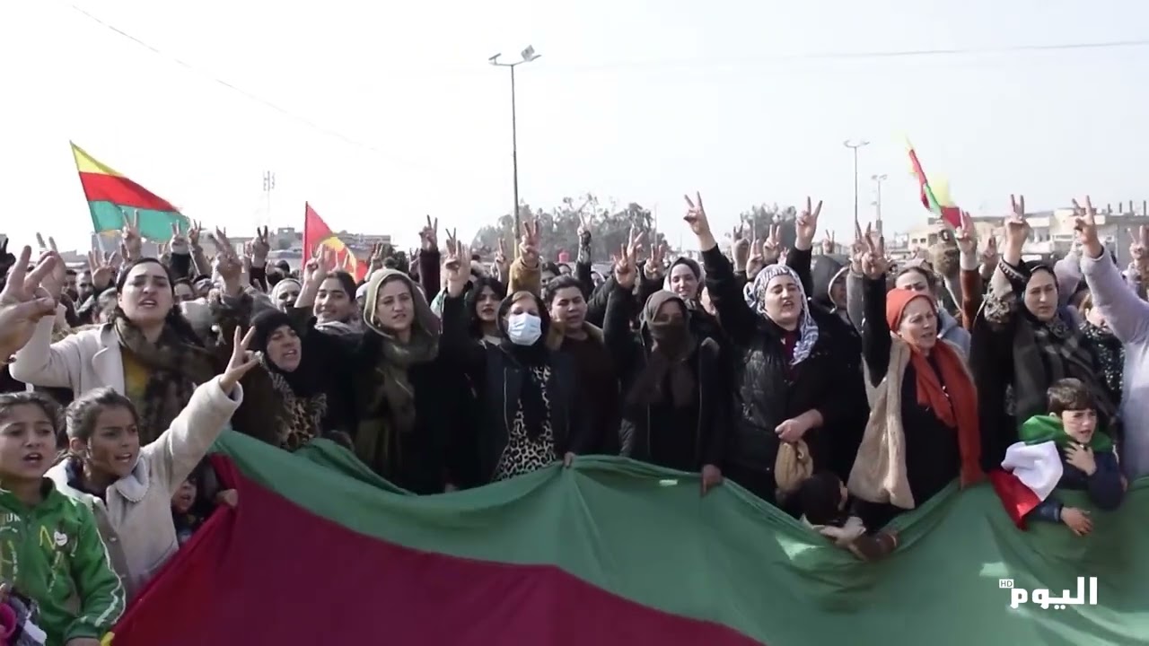 مظاهرة حاشدة في تل تمر في اليوم العالمي للتضامن مع روج آفا