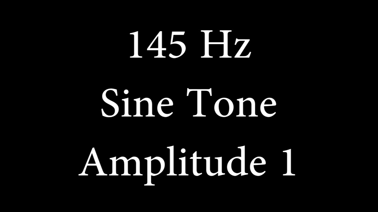 145 Hz Sine Tone Amplitude 1