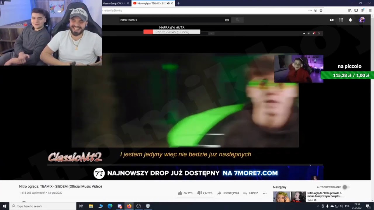 AdamZ ogląda Nitra oglądającego Team X2 *nie wyrabia ze śmiechu*