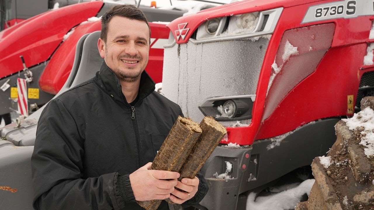 El e cel mai mare producător de brichete din paie din toată Oltenia!