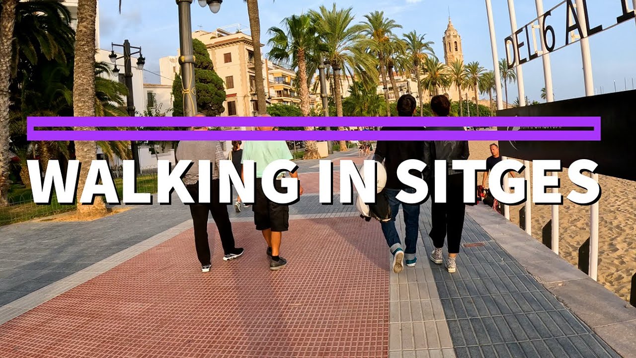 Autumn in Sitges, Spain - Walking in Sitges with Ambient Sound