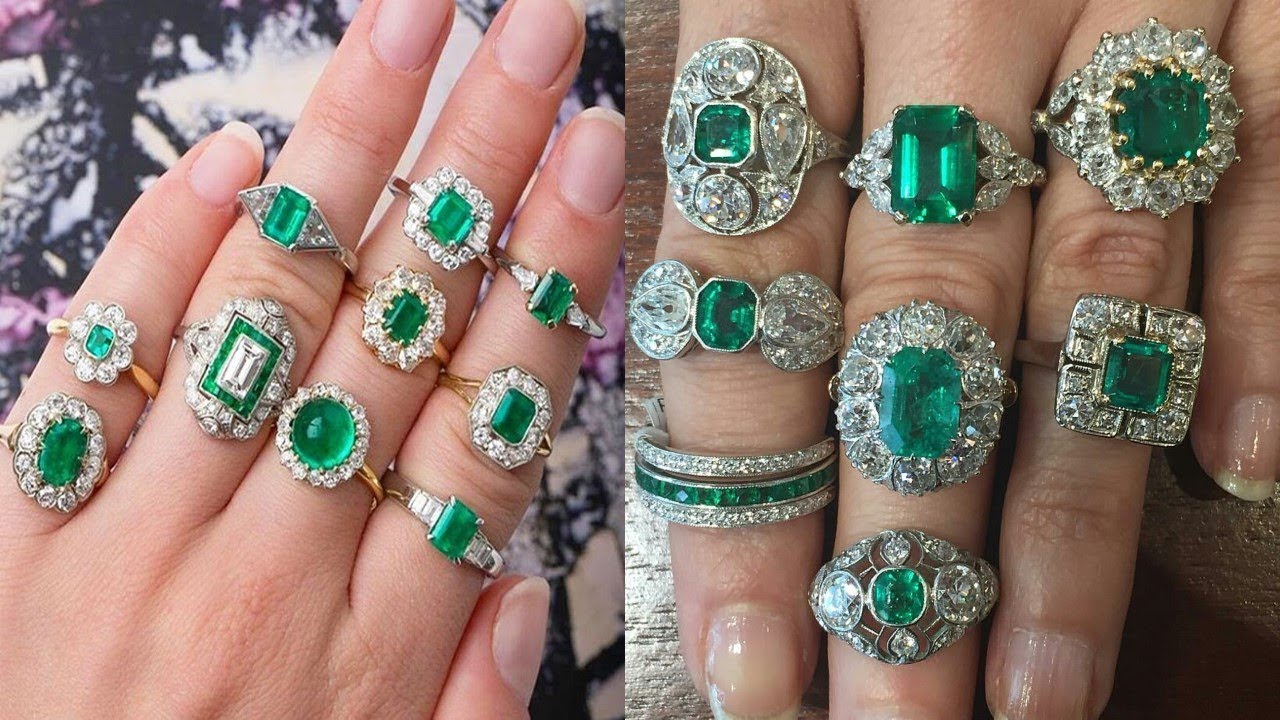 Fashionable Emerald Finger Ring Designs 2018