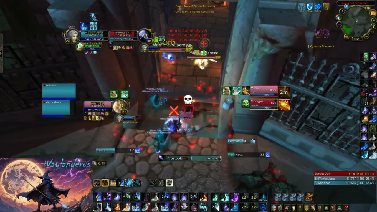 Cataclysm 2v2 arenas  frost mage and shadow priest and some double frost mage games.