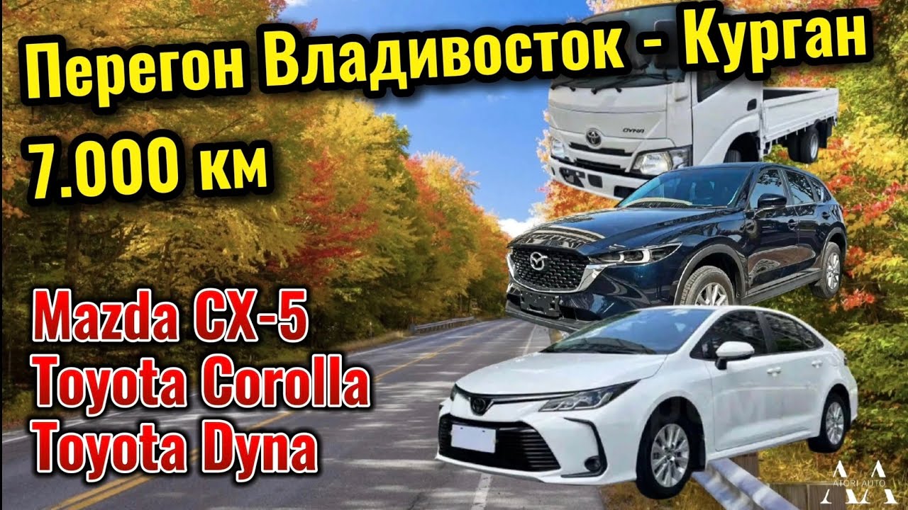 Перегон Mazda CX-5 , Toyota Corolla и Toyota Dyna Владивосток - Верхний Уфалей. 