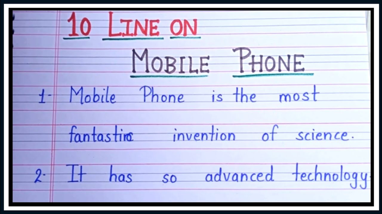 10 lines on mobile phone in english/Mobile phone par essay english mein/essay on mobile phone ||