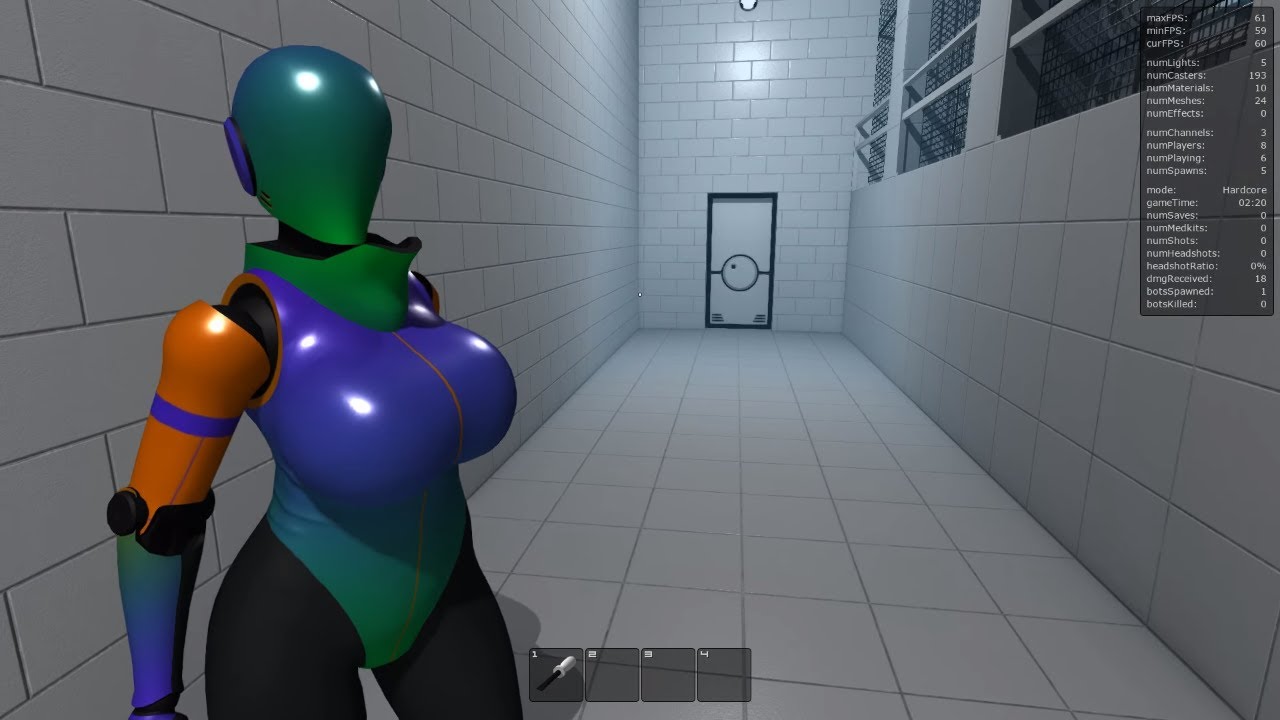 Let's Play - Haydee Neon Outfit, Tutorial Speedrun (1m 52s)