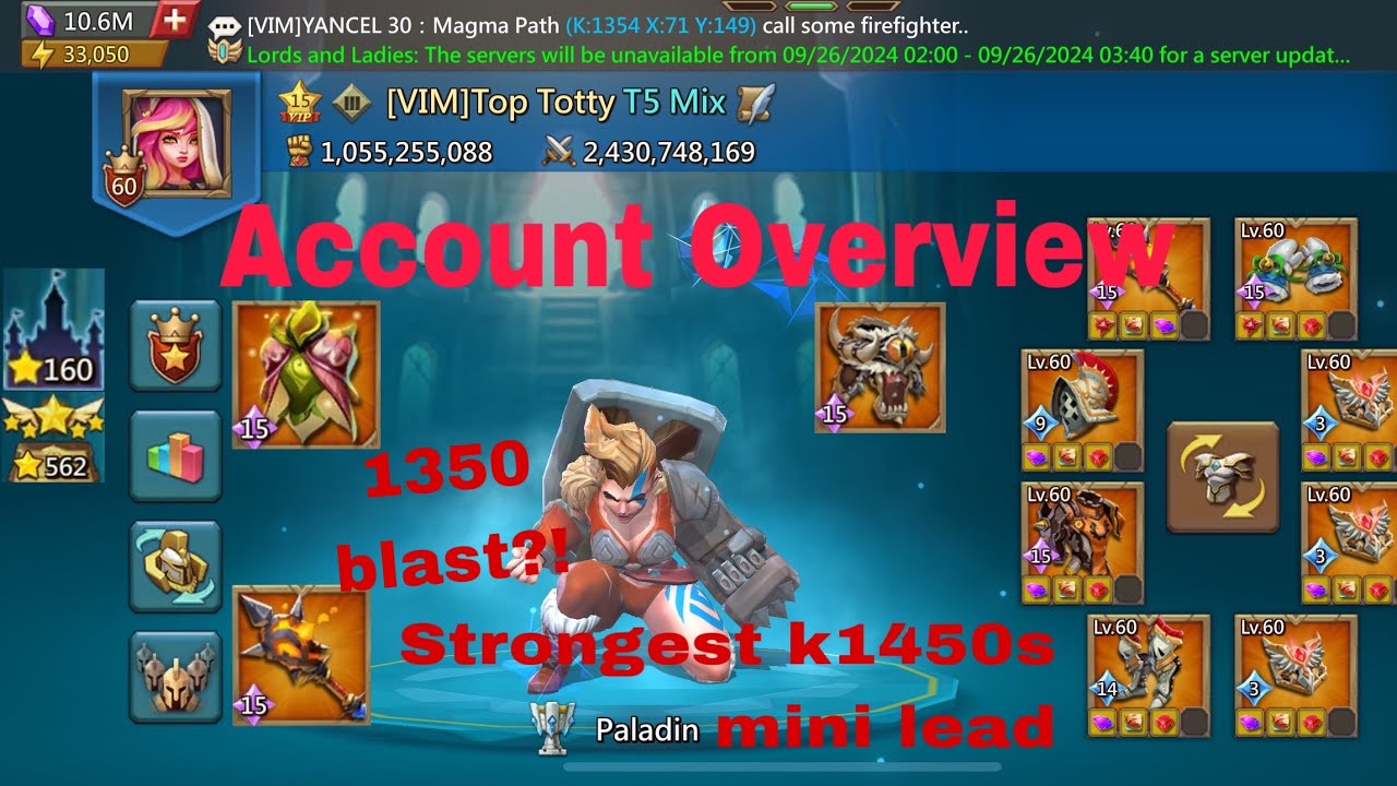 Lords Mobile - Mama Peach Account Overview. THE STRONGEST CLOSED KINGDOM MINI LEAD