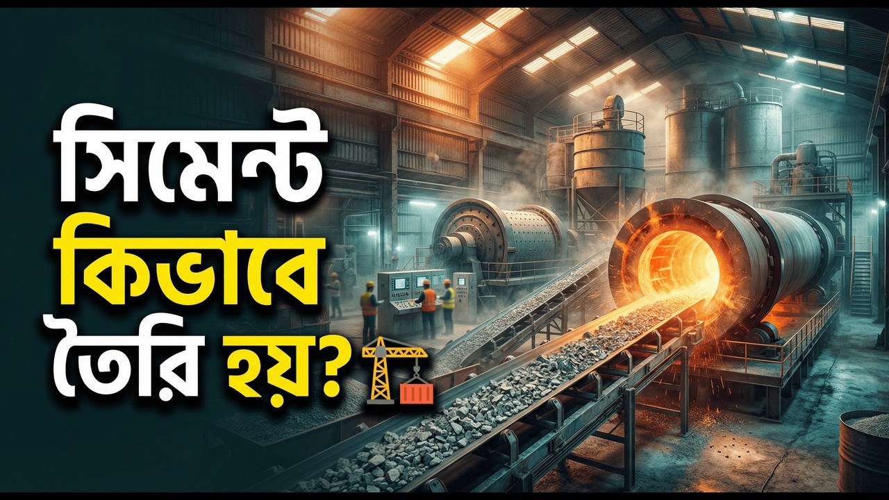 সিমেন্ট কিভাবে তৈরি হয়? ফ্যাক্টরিতে সিমেন্ট তৈরির সম্পূর্ণ প্রক্রিয়া (Cement Manufacturing Process)
