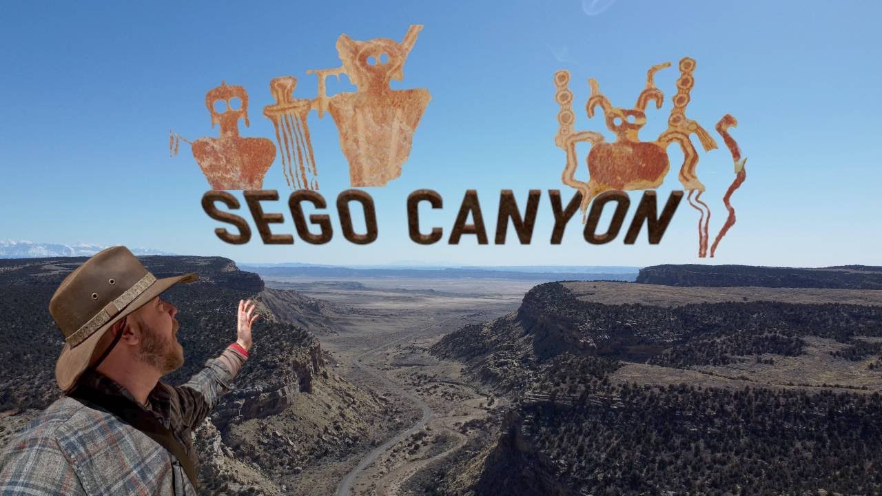 Sego Canyon petroglyphs and pictographs in Utah / Found this on Google Earth .
