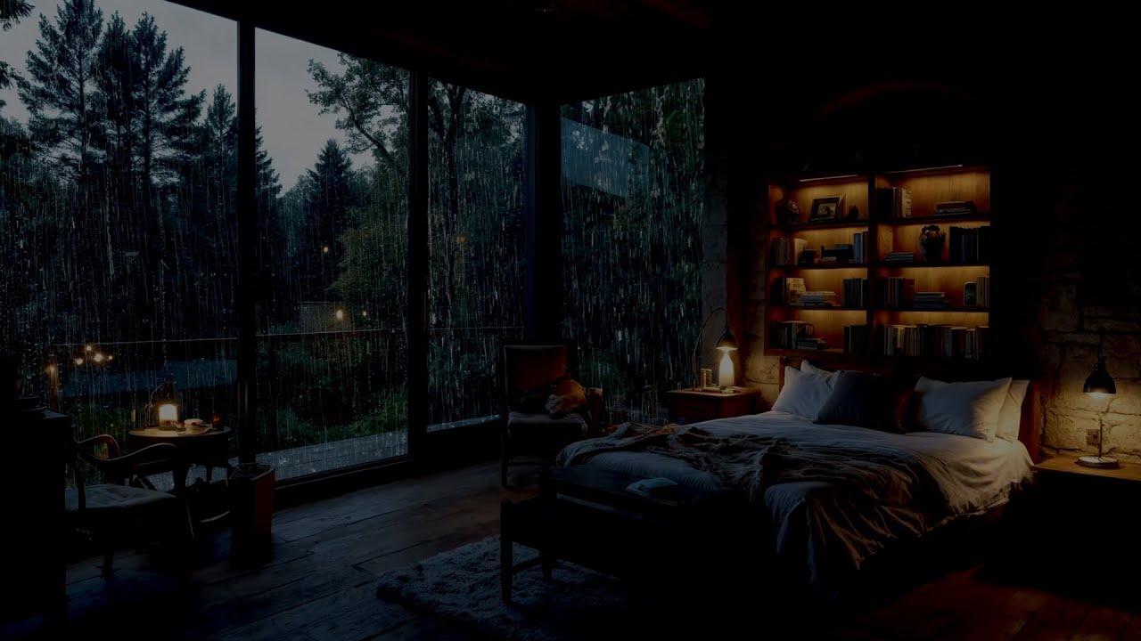 Calm Night with Rain Sounds No Ads 🌧 Soft Thunder |  Healing Sleep & Stop Overthinking