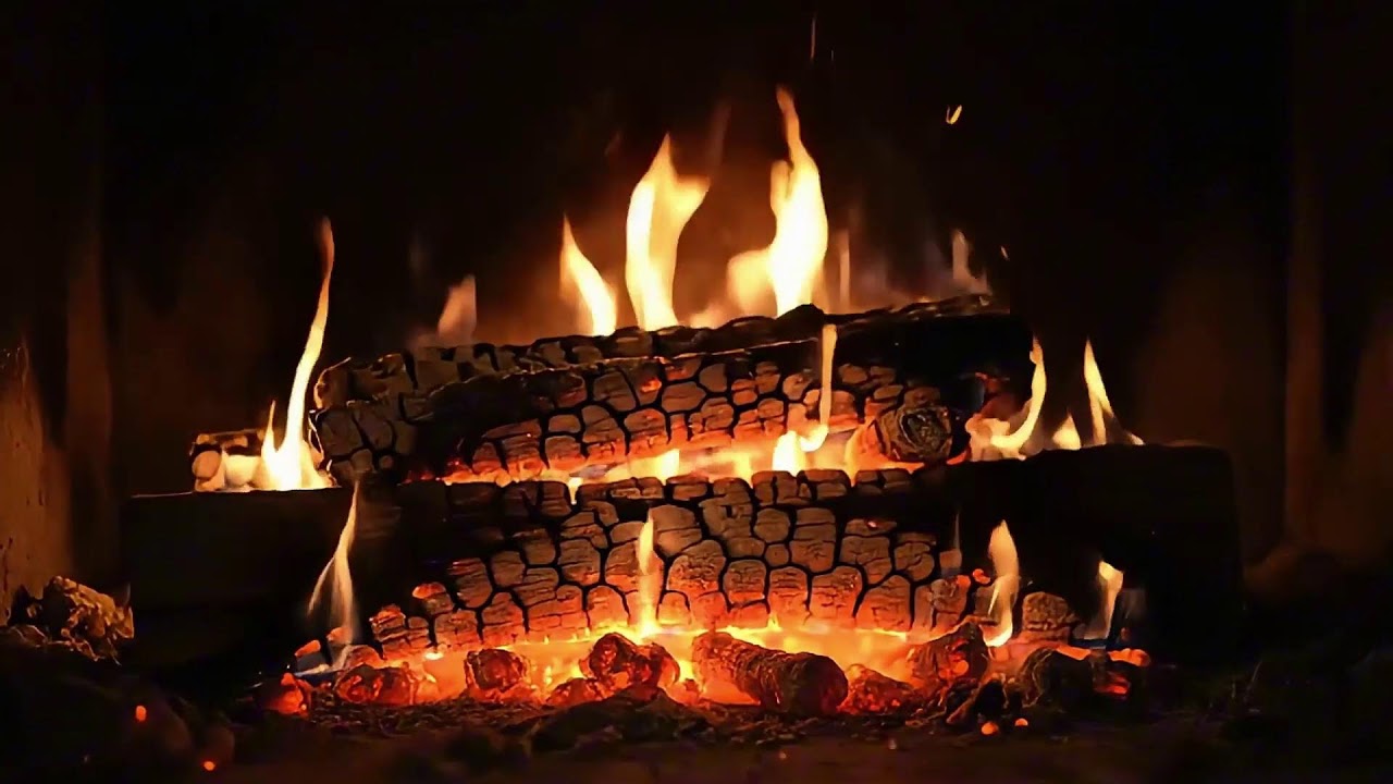 Cozy Fireplace Atmosphere with Calming Crackling Fire Audio for Sleep