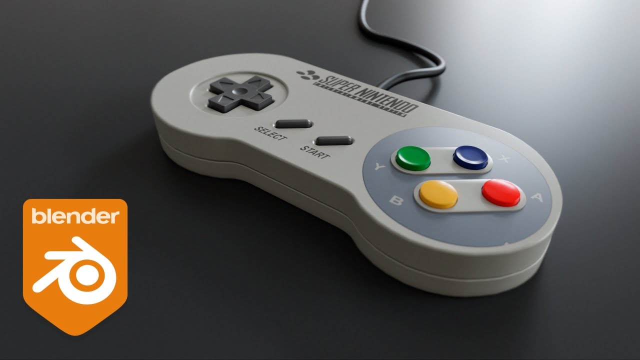 Como modelar controle Super Nintendo no Blender 3D